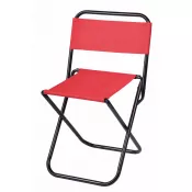 czerwony - Składane krzesło kempingowe TAKEOUT