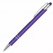 fioletowy - Metalowy długopis reklamowy BELLO Touch Pen