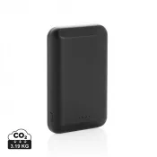 czarny - Magnetyczny, bezprzewodowy power bank 5000 mAh, 5W