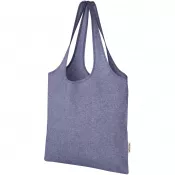 Niebieski melanż - Pheebs modna torba na zakupy o pojemności 7 l z bawełny z recyklingu o gramaturze 150 g/m²