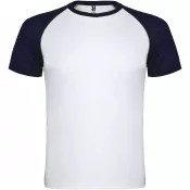 Biały-Navy Blue - Indianapolis sportowa koszulka dziecięca z krótkim rękawem