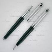 czarny - Zestaw piśmienny długopis i pióro kulkowe DIDIER Pierre Cardin
