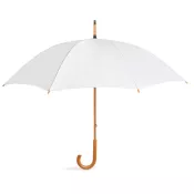 Parasol klasyczny 23" z drewnianym trzonem CALA Bialy
