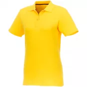 Żółty - Helios - koszulka damska polo z krótkim rękawem