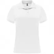 Biały - Damska sportowa koszulka polo z poliestru 150 g/m² ROLY MONZHA WOMAN 0410