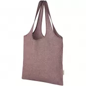 Kasztanowy melanż - Pheebs modna torba na zakupy o pojemności 7 l z bawełny z recyklingu o gramaturze 150 g/m²