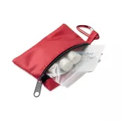 Apteczka kompaktowa w etui z RPET CAREONE Czerwony