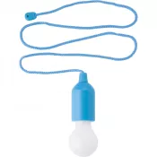 błękitny - Wisząca lampka 1W LED "żarówka"