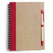 czerwony - Notatnik ok. A5 z długopisem | Salvatore