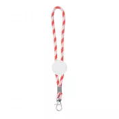 Czerwony - Regulowana smycz sznurkowa z karabińczykiem