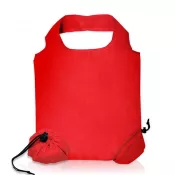 Czerwony - Składana torba na zakupy 190T