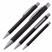 czarny - Metalowy długopis reklamowy ABU DHABI