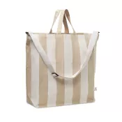 Torba plażowa duża w paski 280 g/m² LAGUNA Bialy