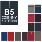 Kalendarz książkowy B5 DZIENNY z registrami COMBO