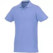 Jasnoniebieski - Helios - koszulka męska polo z krótkim rękawem