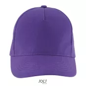 Czapka z daszkiem 5-panelowa 260 g/m² Sol's LONG BEACH Dark Purple
