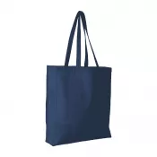 granatowy - Torba bawełniana 220 g/m², 38 x 41 cm, z dnem i z bokami