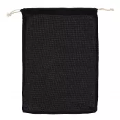 czarny - Bawełniana torba wielokrotnego użytku na żywność OEKO-TEX® 30x40cm