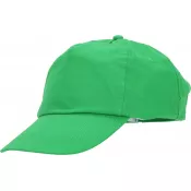 zielony - Czapka z daszkiem bawełniana 5 paneli 170g/m2 MEGAN