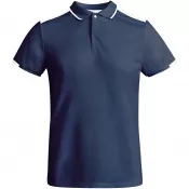 Biały-Navy Blue - Tamil sportowa koszulka męska polo z krótkim rękawem