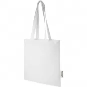 Biały - Madras torba na zakupy z bawełny z recyklingu o gramaturze 140 g/m2 i pojemności 7 l