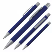 niebieski - Metalowy długopis reklamowy ABU DHABI