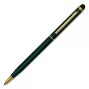 ciemnozielony - Długopis aluminiowy Touch Tip Gold