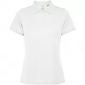 Biały - Tormo damskie polo z krótkim rękawem