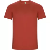 Czerwony - Imola sportowa koszulka dziecięca z krótkim rękawem