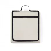 biały, czarny - Koc piknikowy 130 x 170 cm VINGA Volonne AWARE™, płótno z recyklingu 340 g/m²