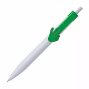 zielony - Długopis plastikowy CrisMa Smile Hand