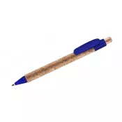niebieski - Długopis z naturalnego korka KORTE