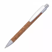 brązowy - Korkowy długopis
