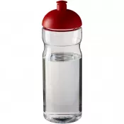 Czerwony-Przezroczysty - Bidon H2O Base® o pojemności 650 ml z wypukłym wieczkiem
