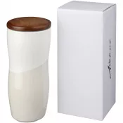 Biały - Dwuwarstwowy kubek ceramiczny Reno o pojemności 370 ml