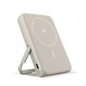 beżowy - Fresh 'n Rebel Powerbank bezprzewodowy 10000 mAh kompatybilny z MagSafe