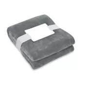 Koc polarowy RPET 120x150 cm 280 g/m² LOGAN Kamienny Szary