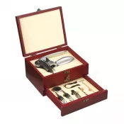 brązowy - Zestaw do wina Double Decker