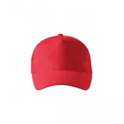 Czerwony - Reklamowa czapka z daszkiem 5 panelowa Malfini 5P 307