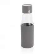 szary - Szklana butelka 650 ml Ukiyo, monitorująca ilość wypitej wody