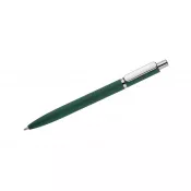 zielony - Długopis metalowy z powłoką typu soft touch ELMO