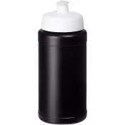 Biały-Czarny - Bidon Baseline® Plus o pojemności 500 ml z wieczkiem sportowym