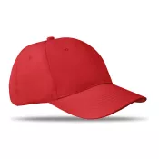 Czapka z daszkiem bawełniana 160 g/m² BASIE APOLLO Czerwony