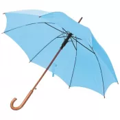 jasnoniebieski - Parasol automatyczny drewniany Ø105 cm NANCY