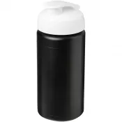 Biały-Czarny - Bidon Baseline® Plus o pojemności 500 ml z wieczkiem zaciskowym i uchwytem