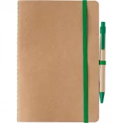 zielony - Notatnik A5 z długopisem