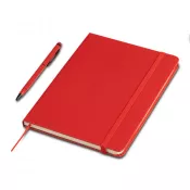 czerwony - Zestaw notes z długopisem Abrantes