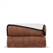 Taupe - Dwuwarstwowy koc coral fleece 120 × 150 cm (500 g/m²) sublimacja