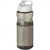 Biały-Ciemnografitowy - Bidon H2O Eco o pojemności 650 ml z wieczkiem z dzióbkiem