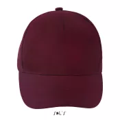 Czapka z daszkiem 5-panelowa 260 g/m² Sol's LONG BEACH Burgundy